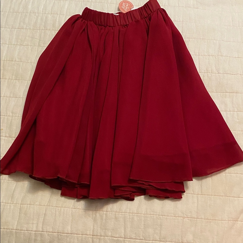 Elegant Red Kids Skirt
